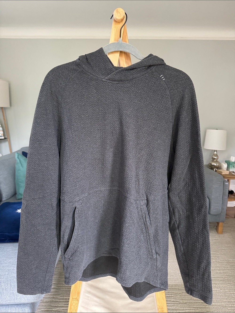 lululemon athletica Dark Gray Textured Pullover Hoodie